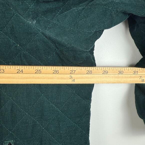 Cj Banks Bomber Jacket Women's 3X Kelly Green Quilted Corduroy Full Zip Outdoor - Picture 6 of 7